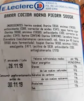 Barra cocida al horno de piedra