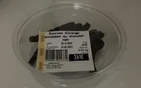 Ecorces d’orange enrobées au chocolat noir