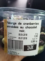 Mélanges transfert enrobés chocolat noir