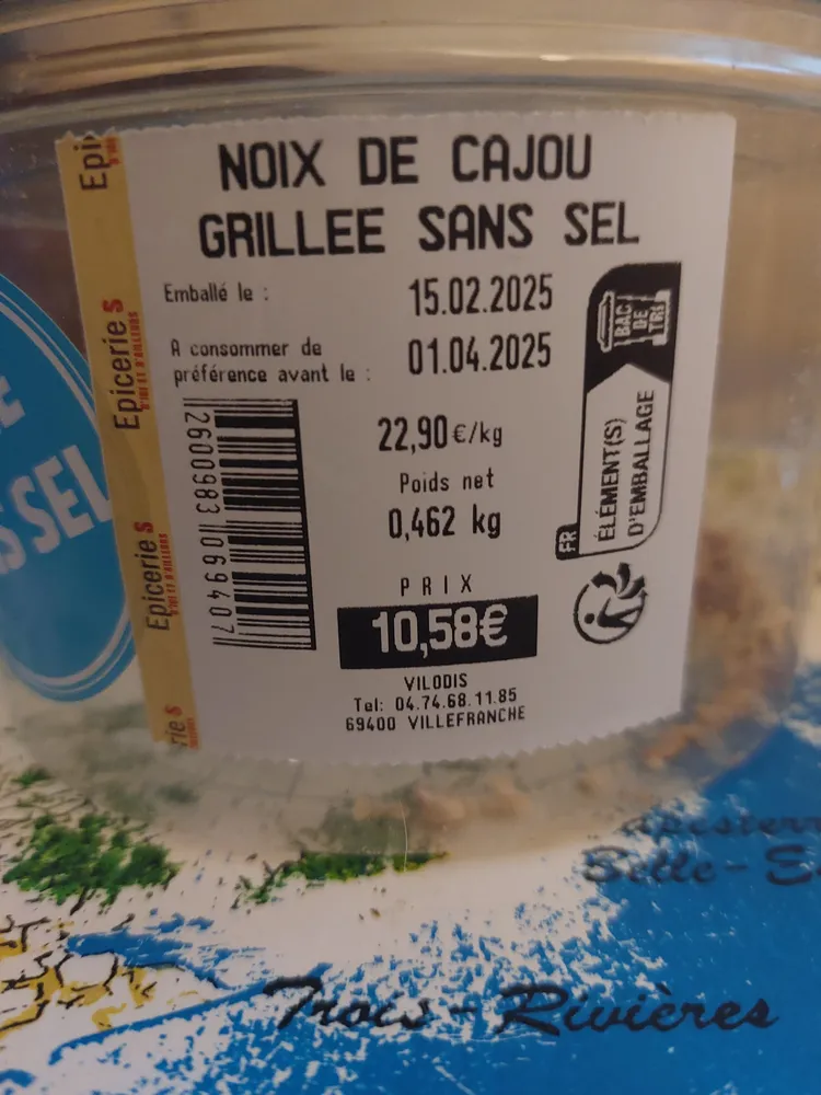 NOIX DE CAJOU GRILLEE SANS SEL