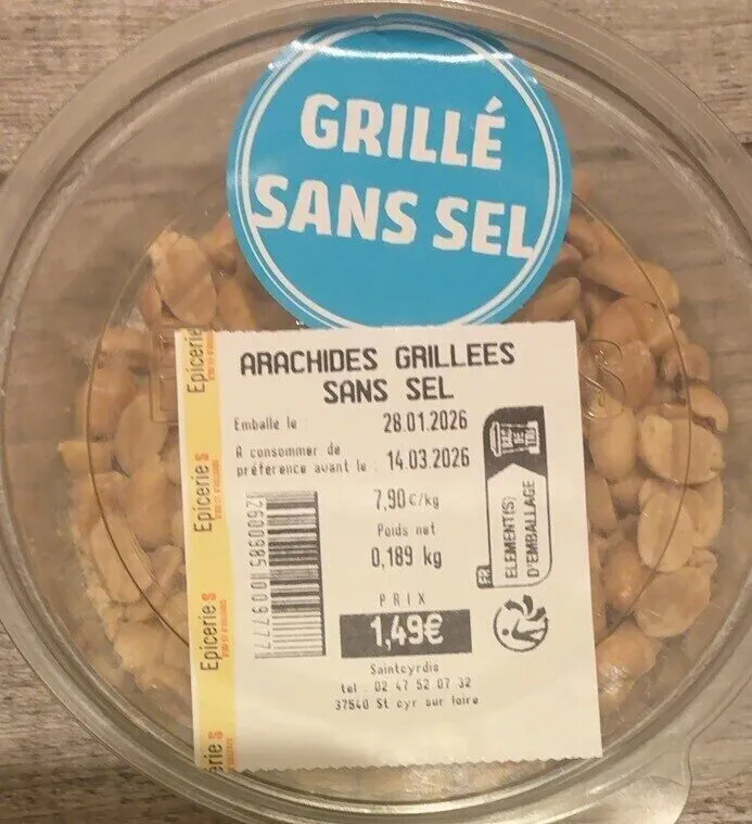 Arachide, grillé sans sel