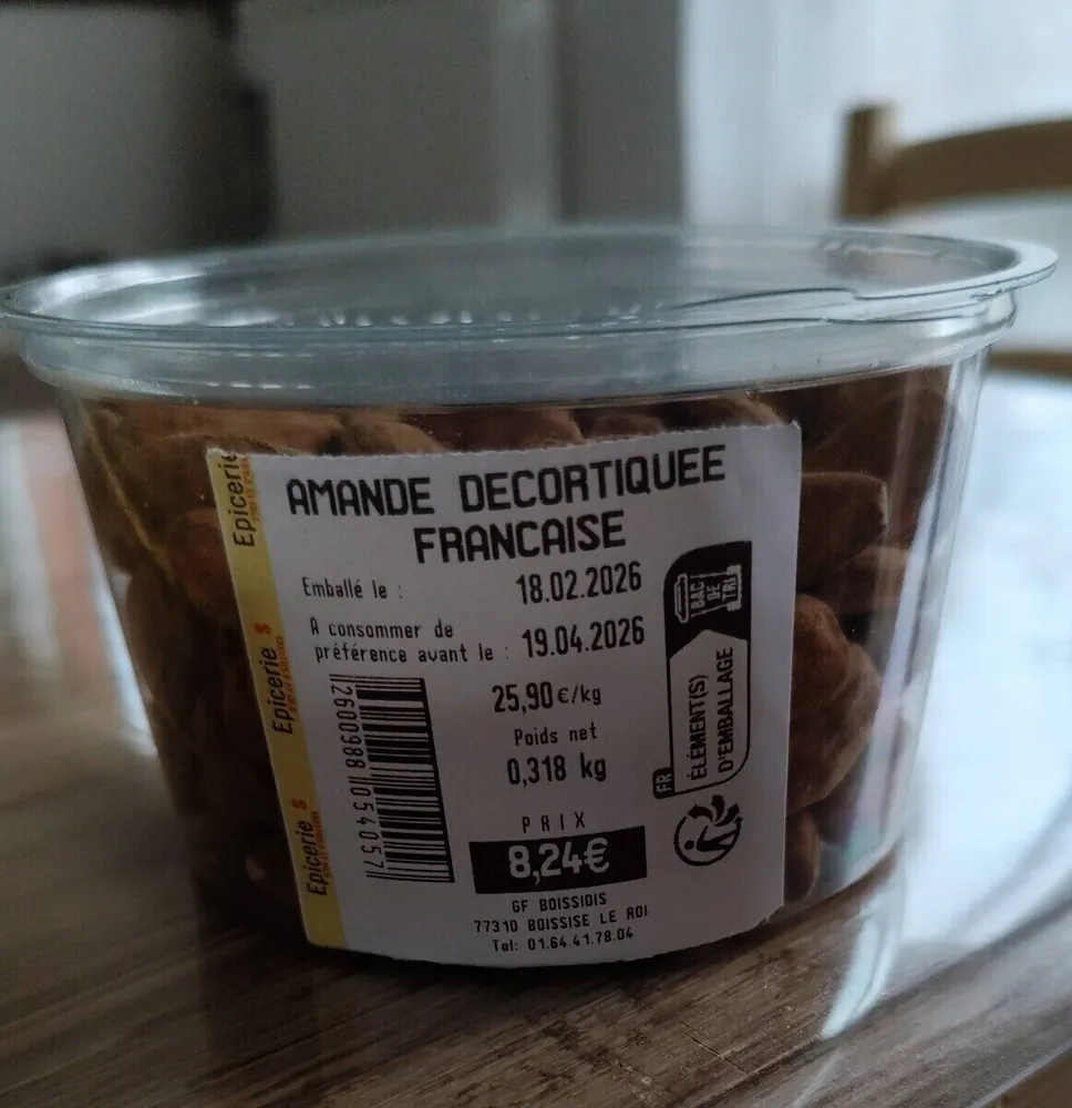 Amande décortiquées Francaise