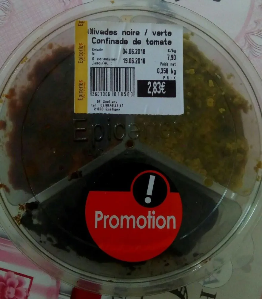 Olivades noire / verte / confinade de tomate