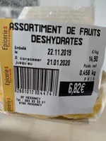 Assortiment de fruits deshydratés
