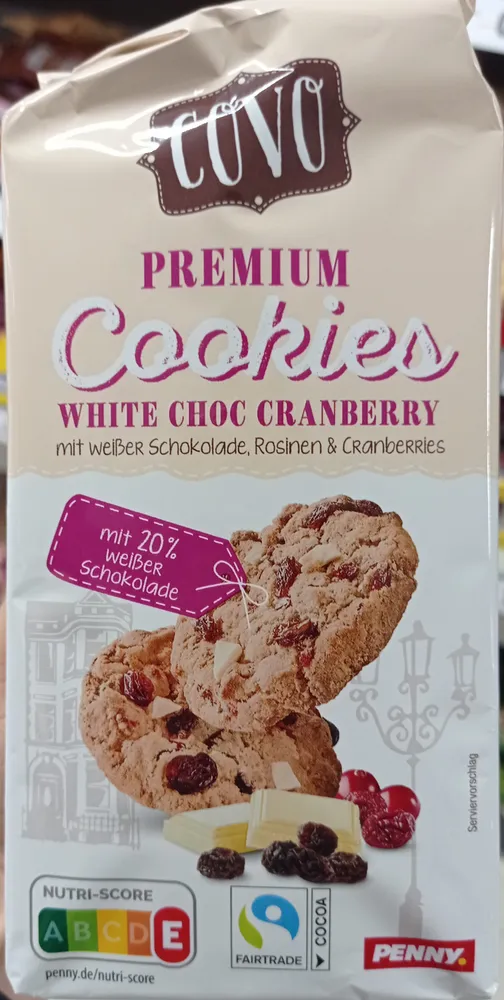 Cookies white choc cranberry