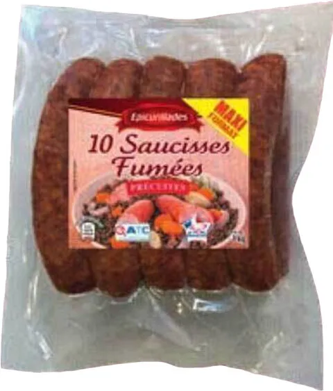 10 Saucisses fumées cuites au bois de hêtre