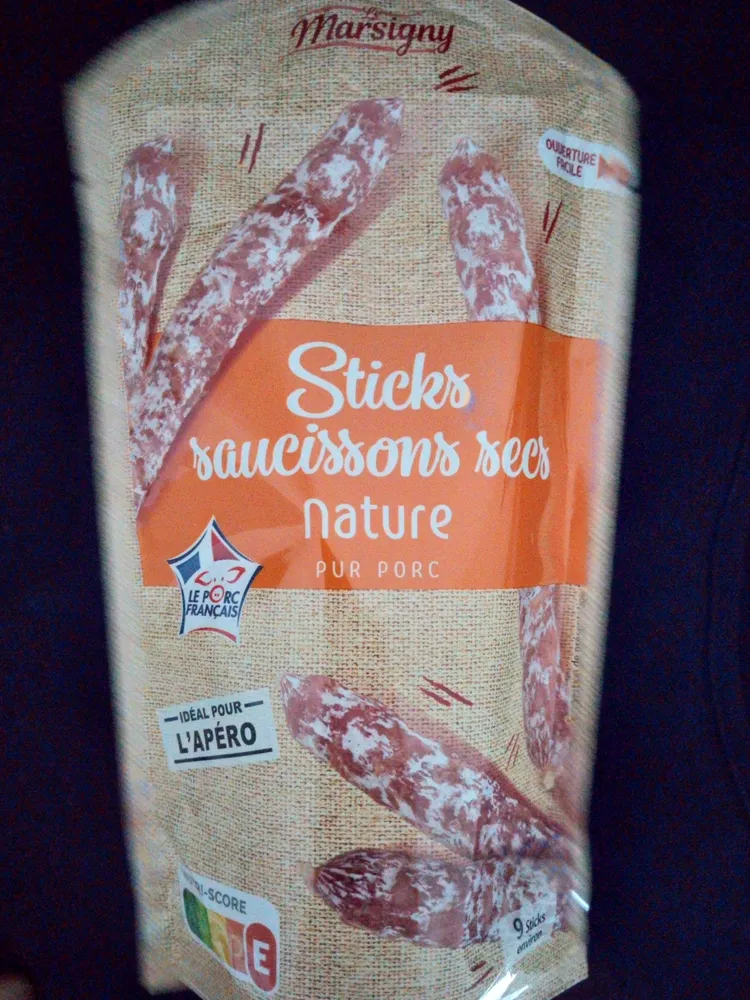 Sticks saucissons secs nature