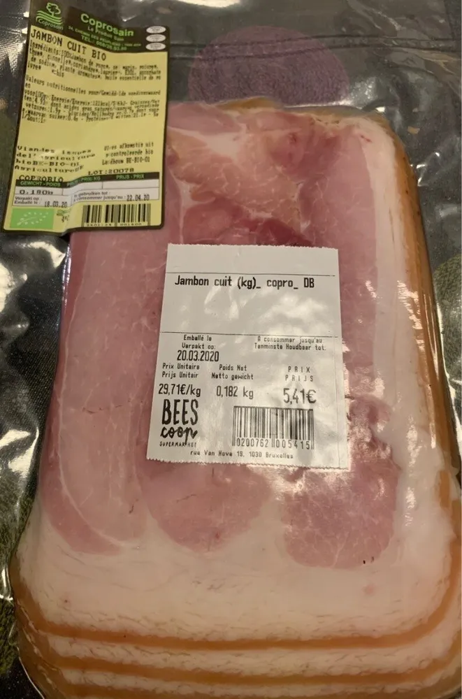 Jambon cuit bio