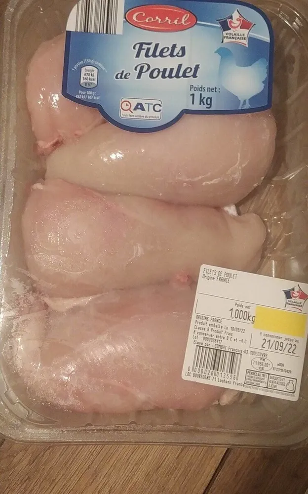 Filets de poulet