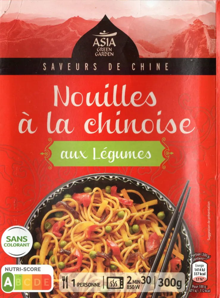 Nouilles à la chinoise aux legumes