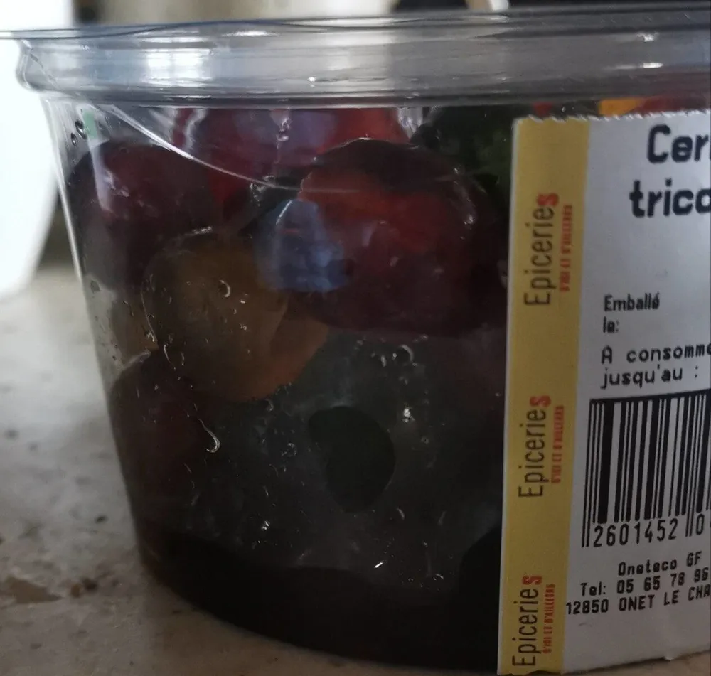 Cerises confites tricolores