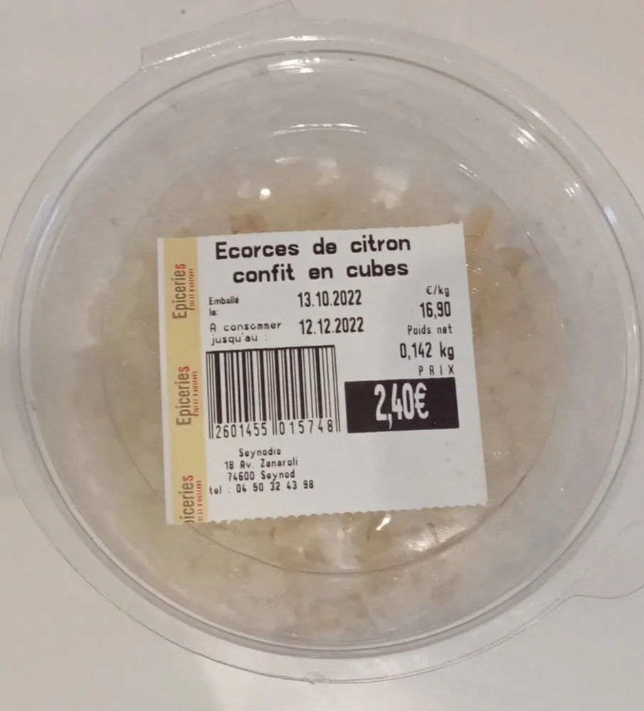 Écorces de citron confit