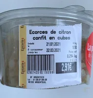 Ecorces de citron confites