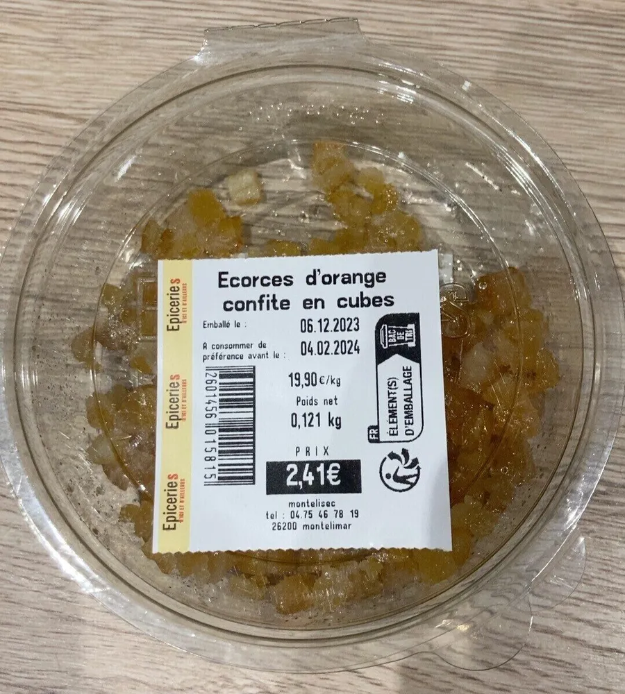 Écorces oranges confites