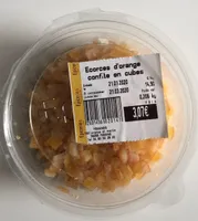 Ecorces d'orange confite en cubes