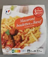 Macaroni boulettes au boeuf et sauce tomate