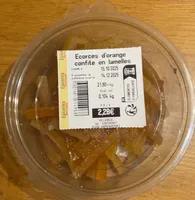 Ecorces d’orange confite en lamelles