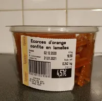 Écorces oranges confites