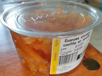 Écorces d'orange confite en lamelle