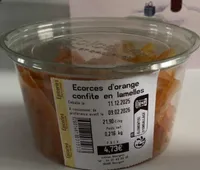 Écorces d oranges confites en lamelles