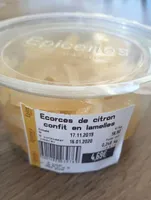 Ecorces de cutron confit en lamelles