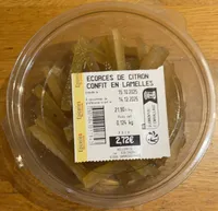 Ecorces de citron confit en lamelles