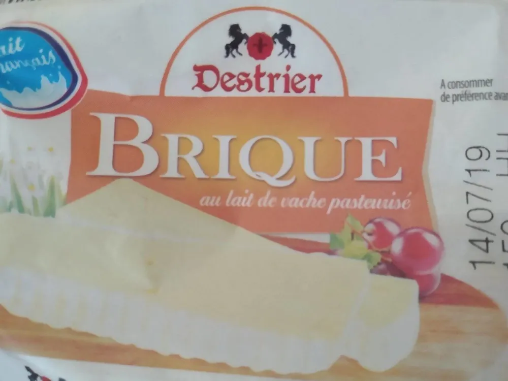 Brique au lait de vache pasteurisé