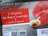 2 Onglets de Bœuf marinés & confit d'oignons