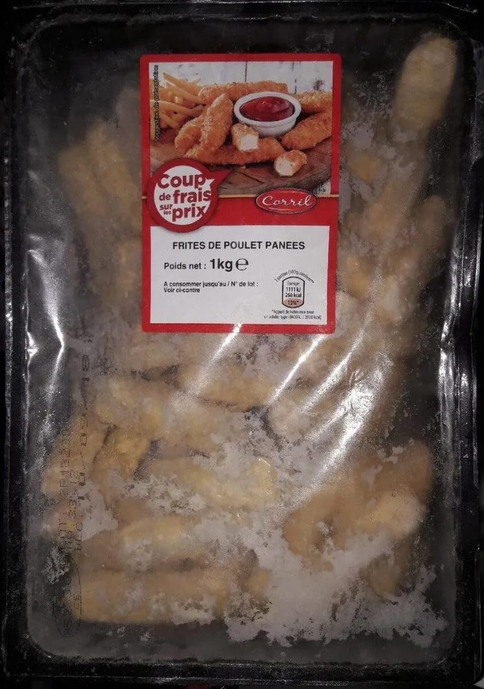 Frites de poulet panées