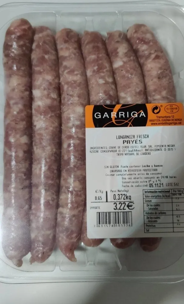 Longaniza fresca Payés