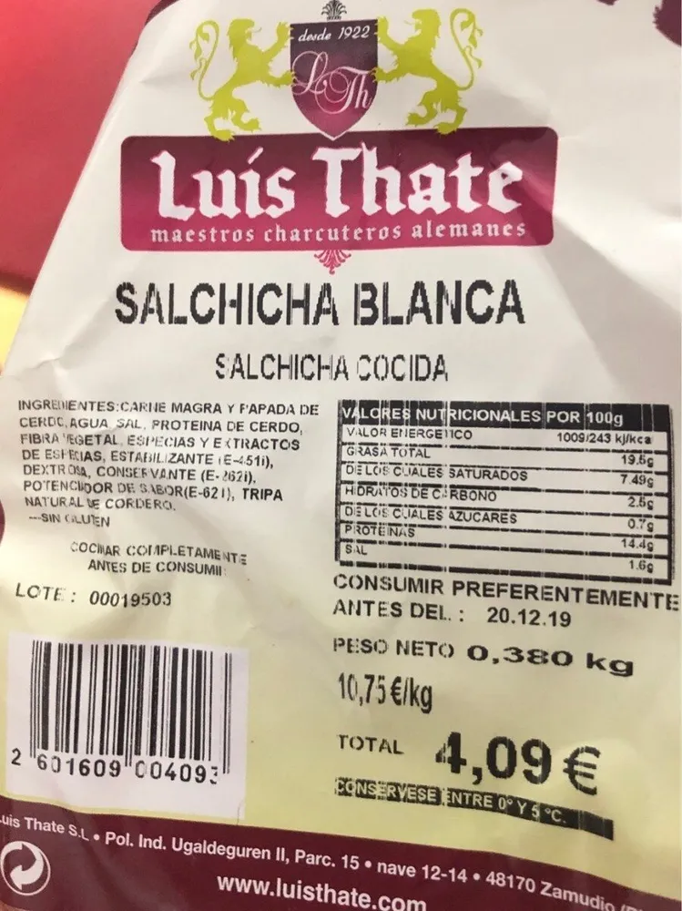 Salchicha blanca