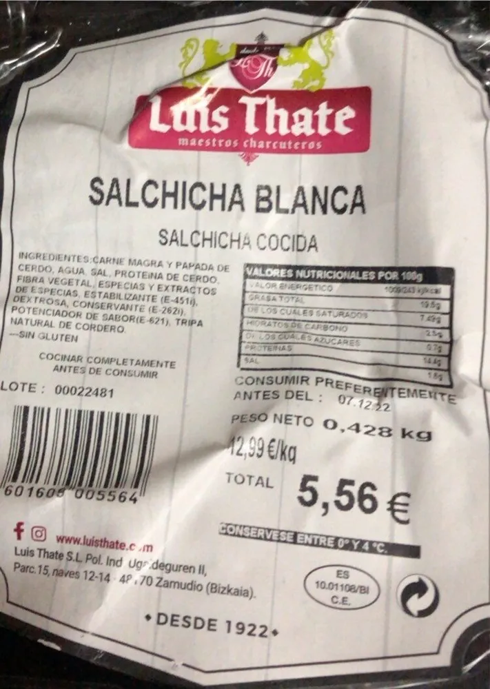 Salchicha blanca