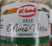 Pâté aromatisé aux olives vertes