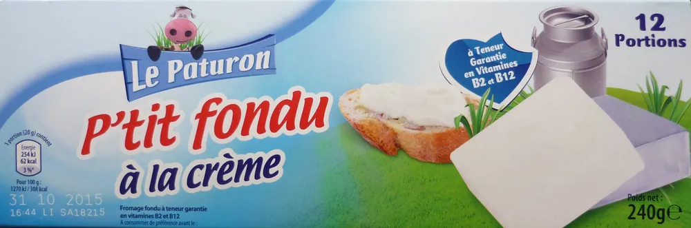 P'tit fondu à la crème (29,5 % MG) 12 Portions