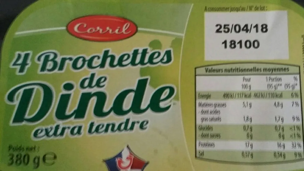 Brochettes de dinde  extra tendre