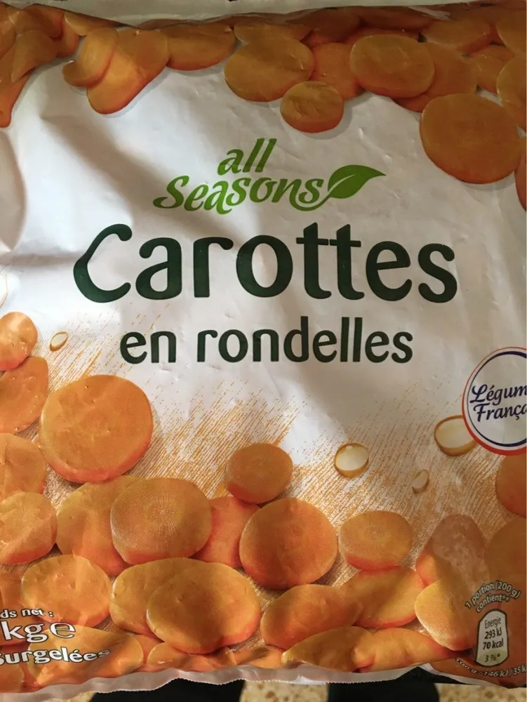 Carottes en Rondelles Surgelés