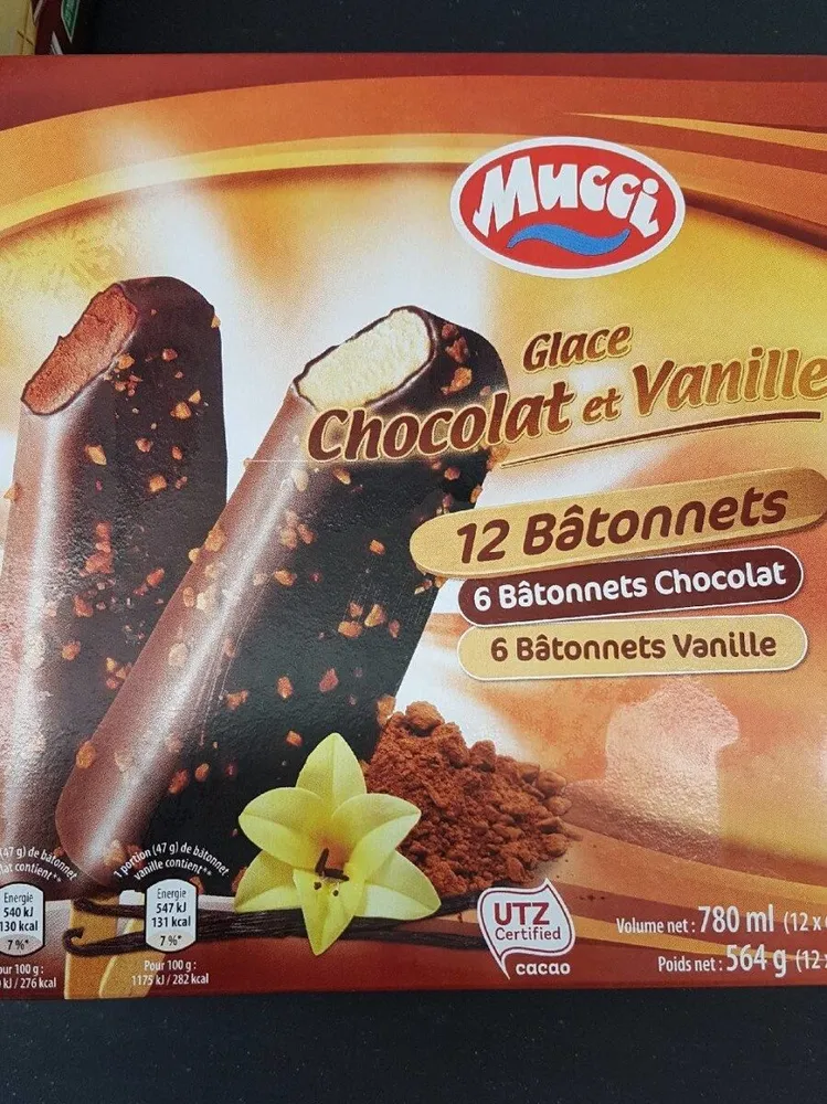 Glace chocolat et vanille