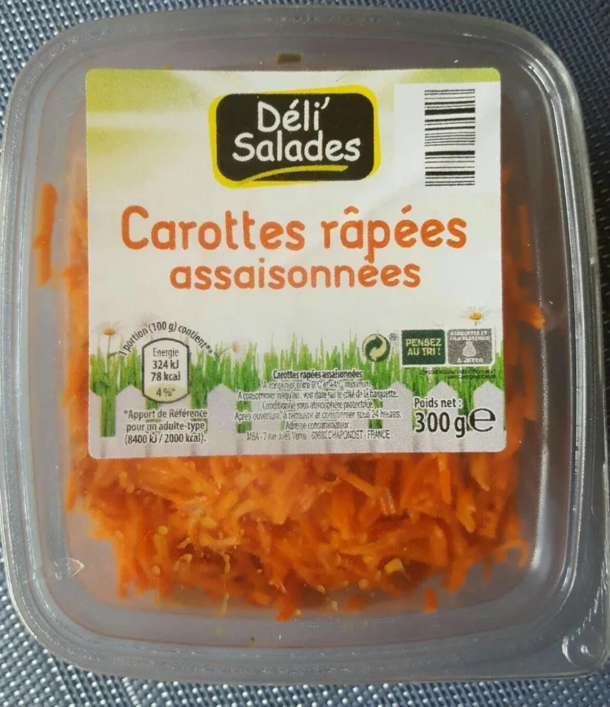 Carottes râpées assaisonnées