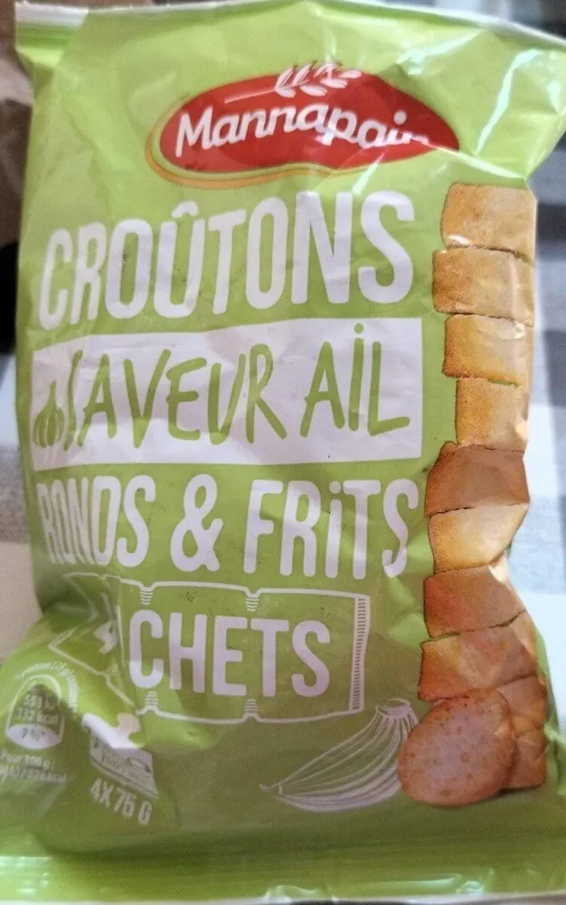 Croûtons saveur ail ronds et frits