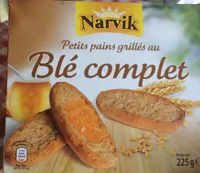 Petits pains grillés au blé complet