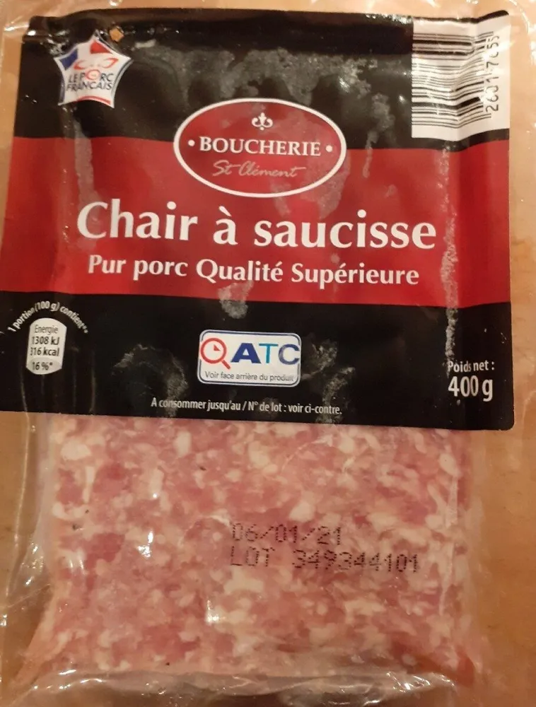 Chair à saucisse put porc qualité supérieure