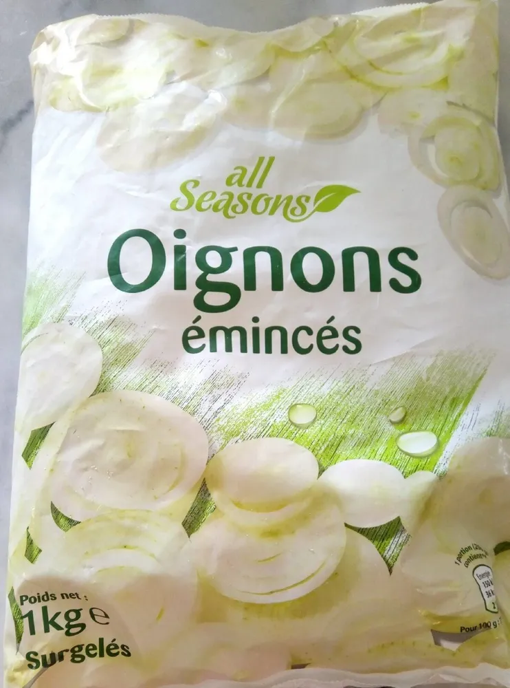 Oignons émincés
