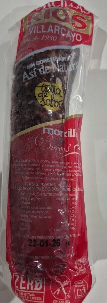 Boudin noir de Burgos, au riz