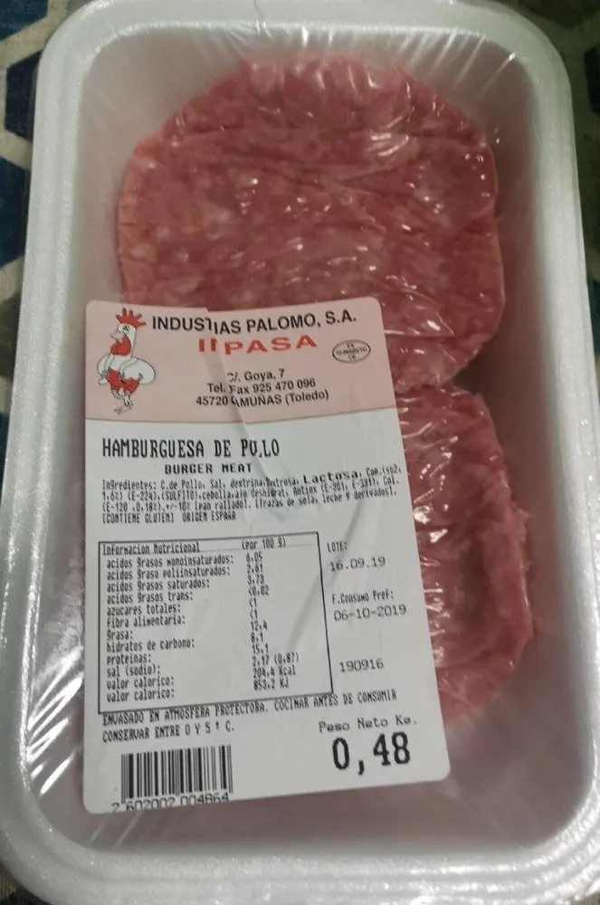 Hamburguesa de pollo