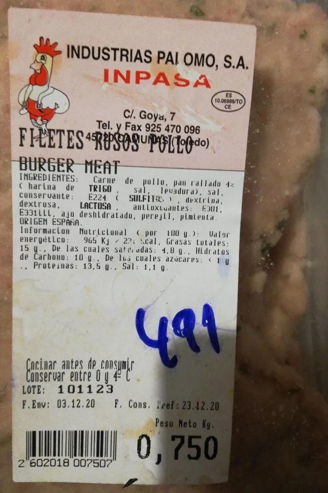 Filetes rusos pollo