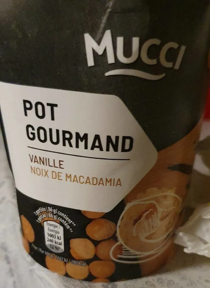 Glace pot gourmand vanille saveur caramel brownie