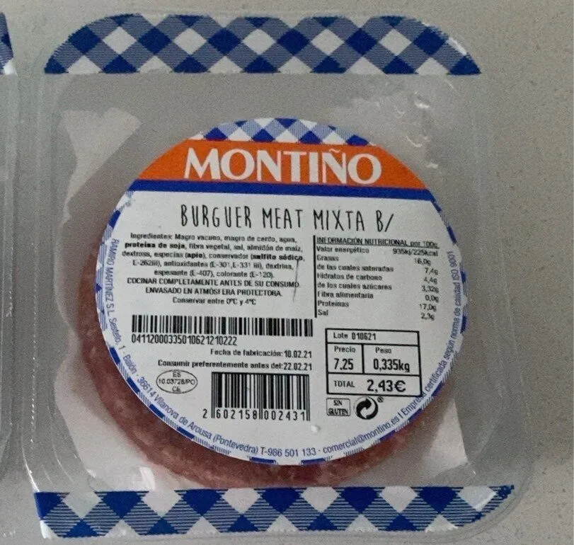 Burger meat mixta B