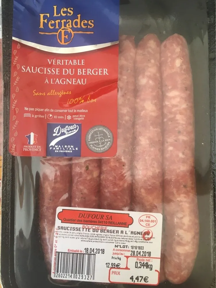 Saucissette du berger a l'agneau