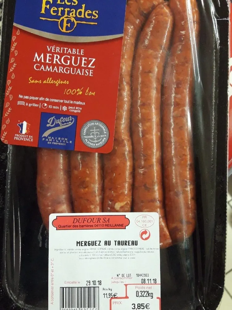 Véritables merguez camarguaises