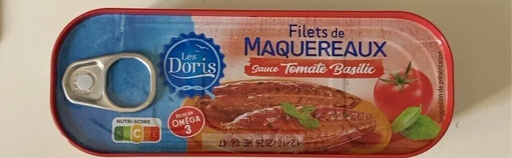 Filets de Maquereaux sauce Tomate et Basilic